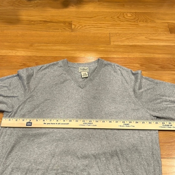 L.LBEAN mens vneck cotton/ cashmere blend size xlarge. - Picture 5 of 7